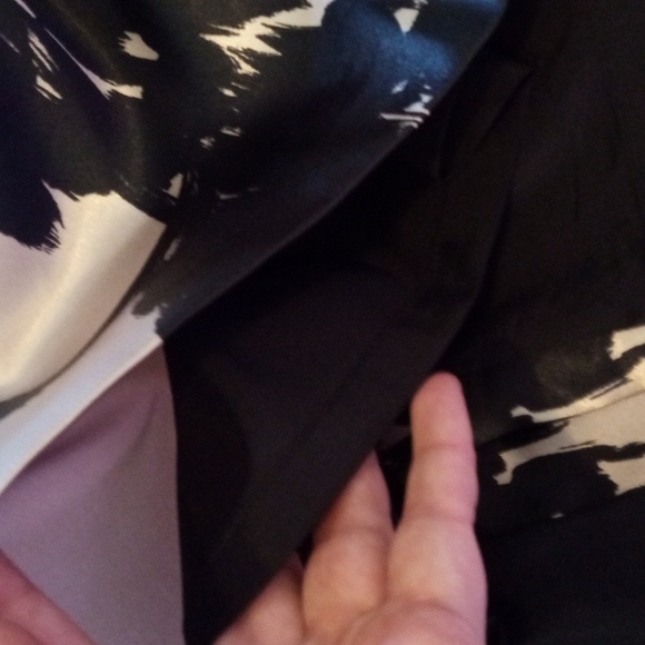 WHBM removable straps bow accent satin feel midi floral formal dress, like new - Picture 10 of 15